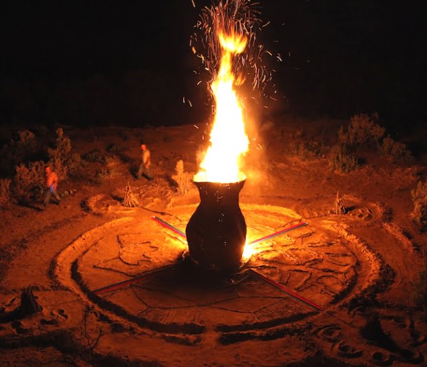 Bert Benally's installation Pull of the Moon, part of Navajo TIME 2014.